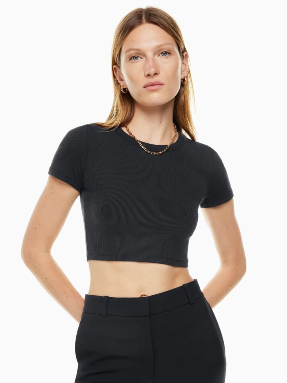 Aritzia Babaton  Formarib Crew Cropped T-Shirt